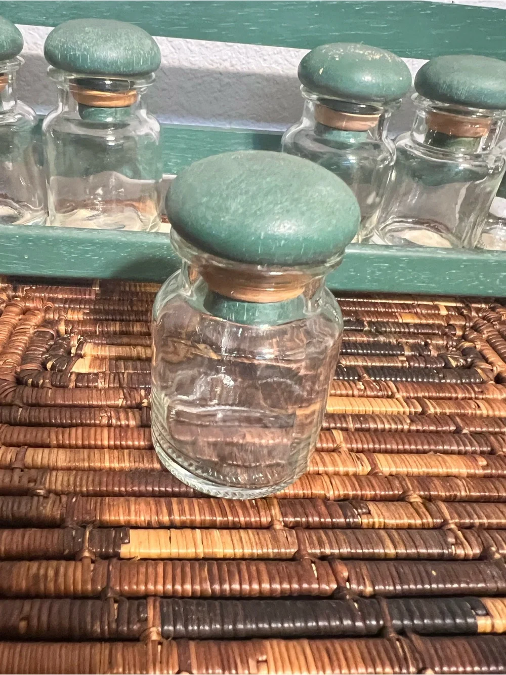Wooden Spice Rack Kitchen organizer 6 Bottles